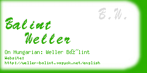 balint weller business card